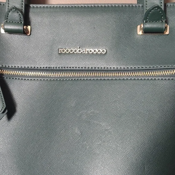 Roccobarocco Dark Green Tote Purse - Picture 4 of 9
